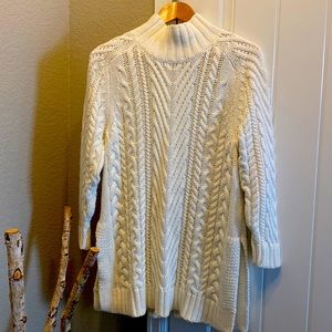 Vince Camuto Tunic Sweater Ivory Large